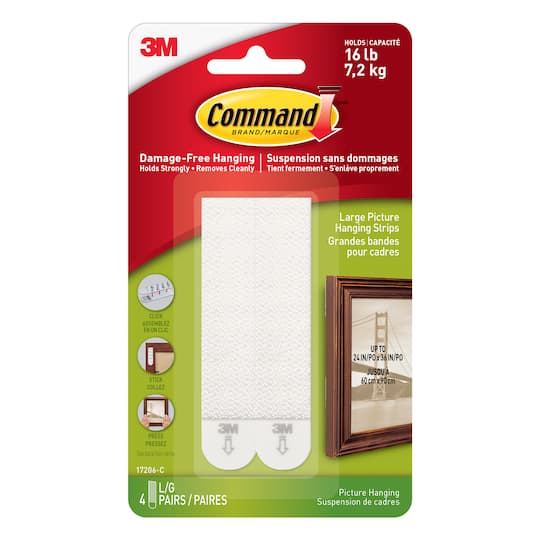 Command™ Large Picture Hanging Strips, 4ct.